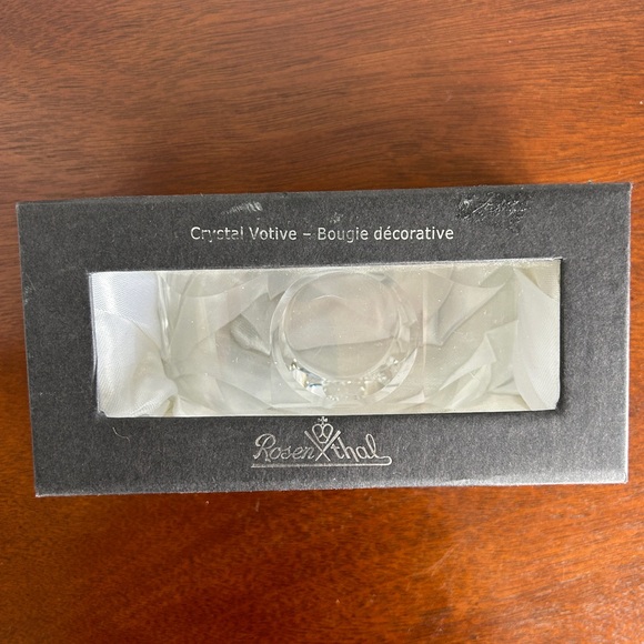 Rosenthal Crystal Votive Cut Half Round Candle Holder - Picture 2 of 12